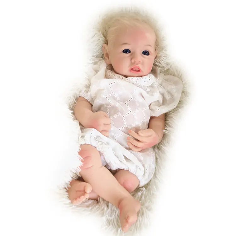 16 inch real reborn baby doll  solid silicone reborn boy outfit muecas para ni dolls for kids