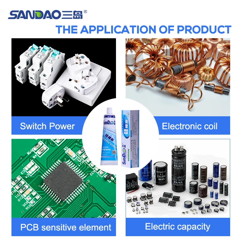 Free Sample One Component RTV Electroplating Products Circuit Board PCB Silicone Adhesive Silicone Sealant