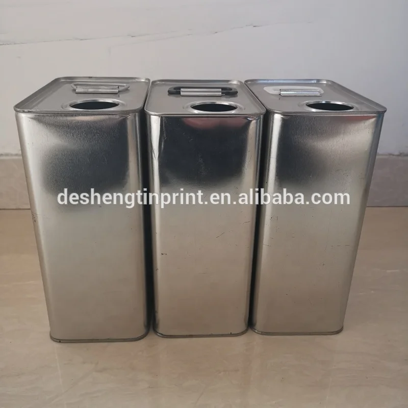 4L/1 Gallon F-style Rectangular Metal Tinplate Cans for Auto Engine/Motor Oil/Lubricants China Factory