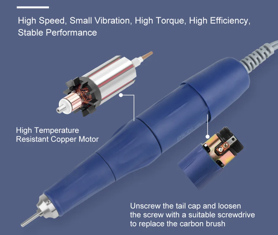 Manufacturer direct sales Portable Electric Micromotor Dental Laboratory Micro Motors 35K RPM Drilling Machine