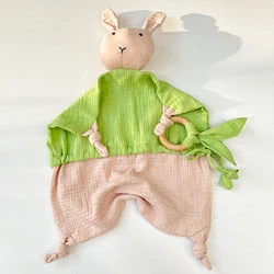 Toddler Cotton Soothing Towel Cartoon Doll Rabbit Double Gauze Sleep Towel Baby Saliva Towel