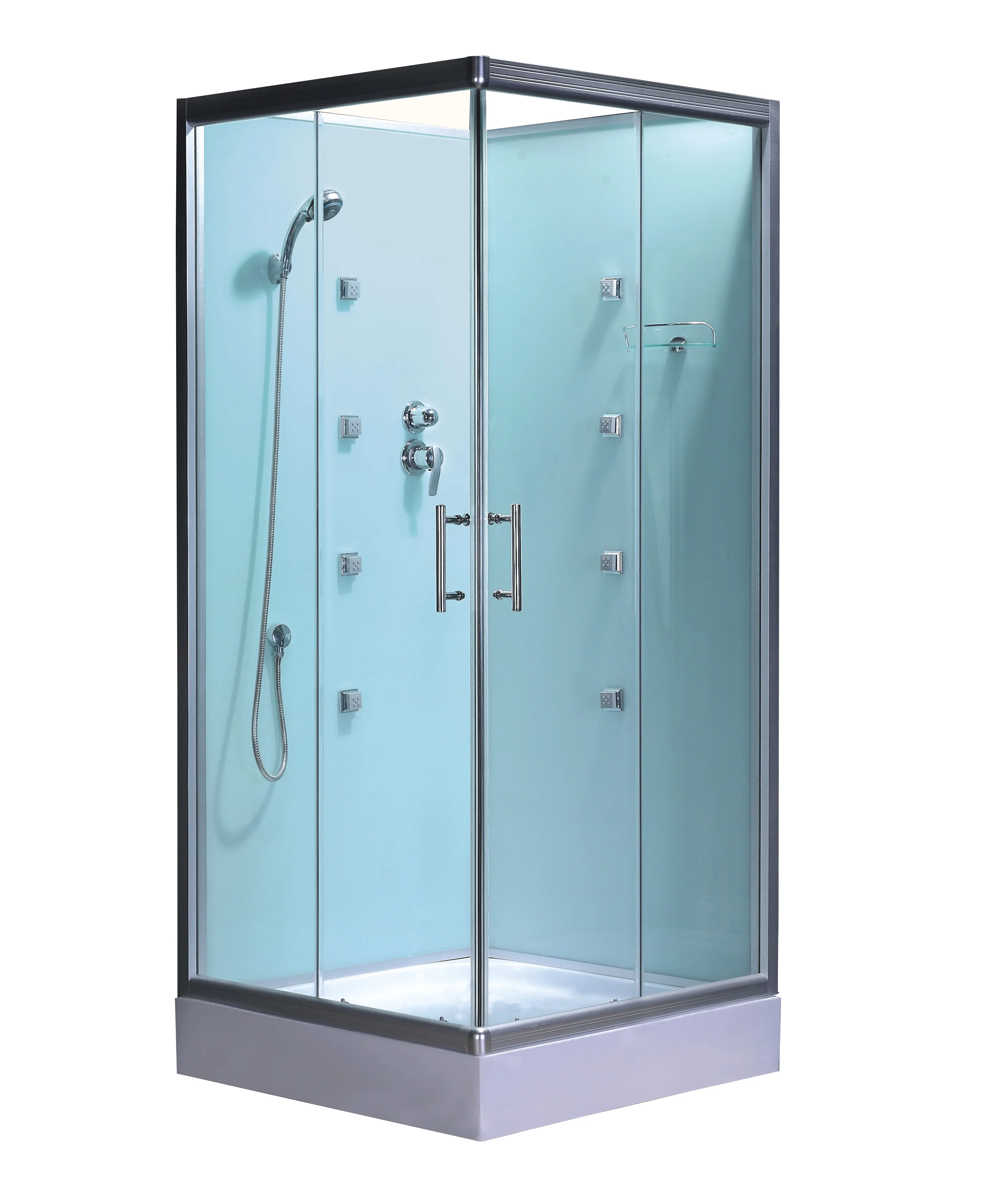 Simple Modern Fast Fit Prefab Customized size Glass thickness computer controlled steam shower room bath room