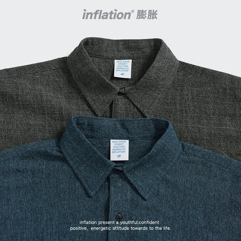 
OEM Cotton Linen Shirts Men Summer Custom Vintage Short Sleeve Buttons Plus Size Down Shirts 