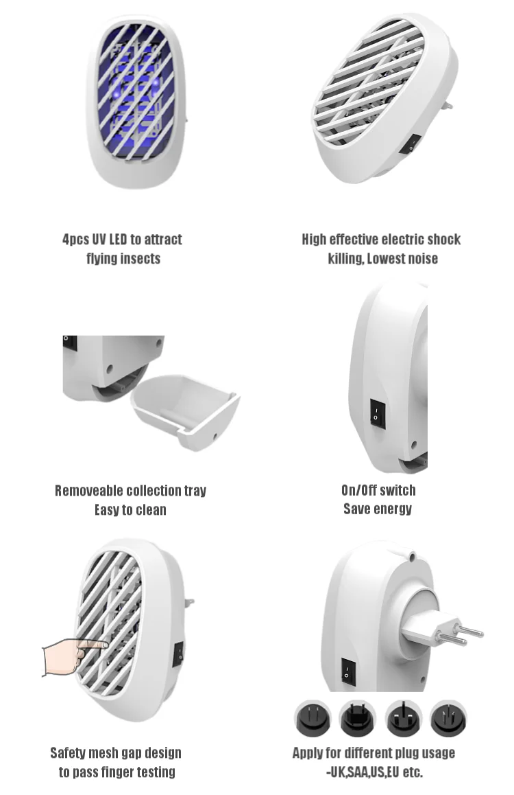 2023 Hot Selling Electric Plug-in Lamp Pest Control Mosquito Insect Fly Killer Trap Lamp