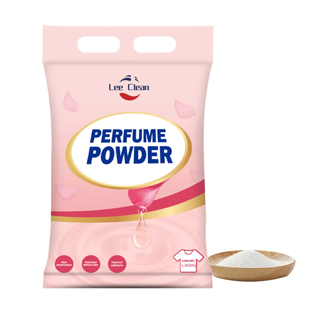 LC Free Sample OEM Logo Good Quality Strong Perfume Clothes Cleaning Product Detergent Washing Powder For Hand And Machine Wash
