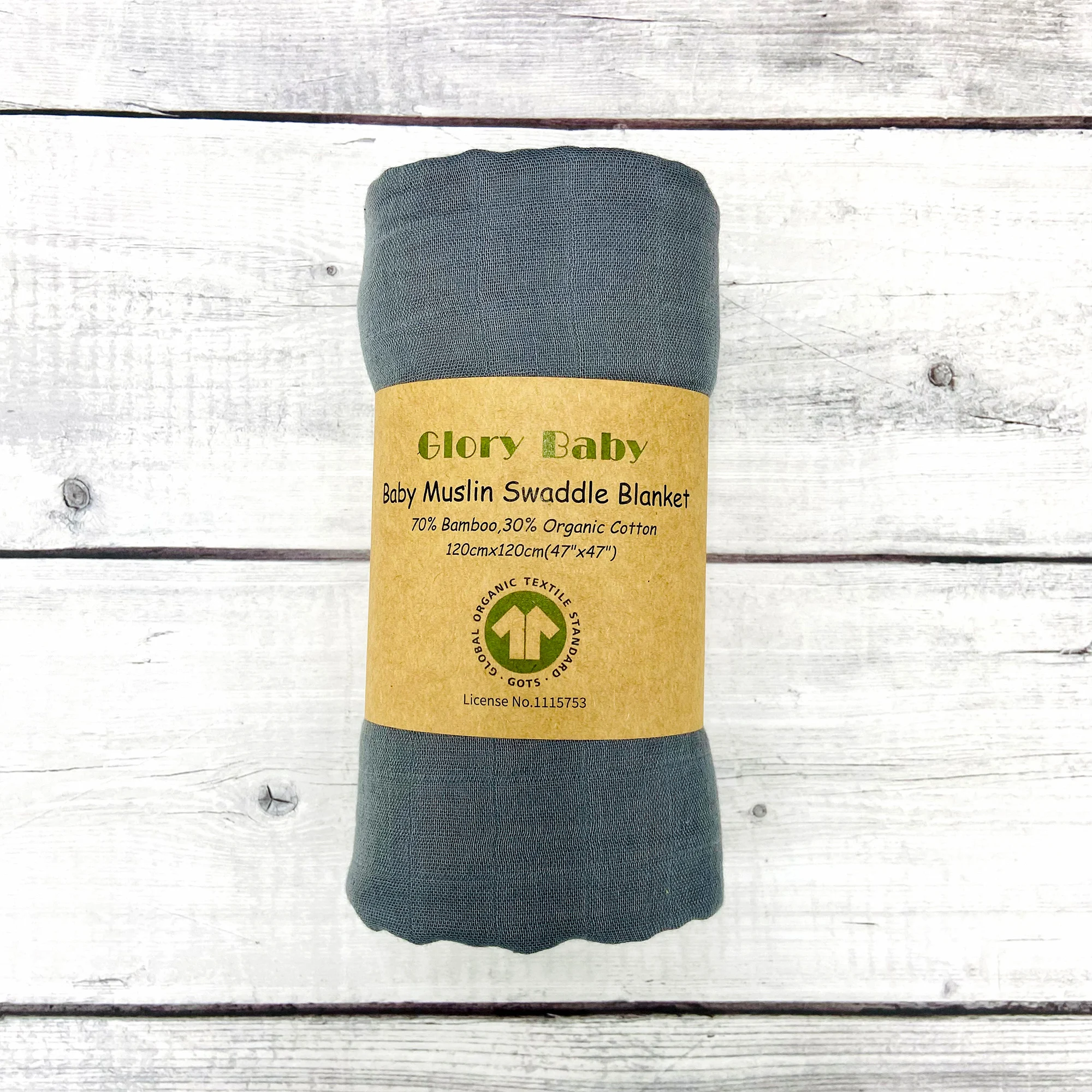 Wholesale OEM Natural Organic Bamboo Cotton Wickeldecke aus Musselin Super Soft 17 Colors Muslin Swaddle Receiving Wrap Blanket