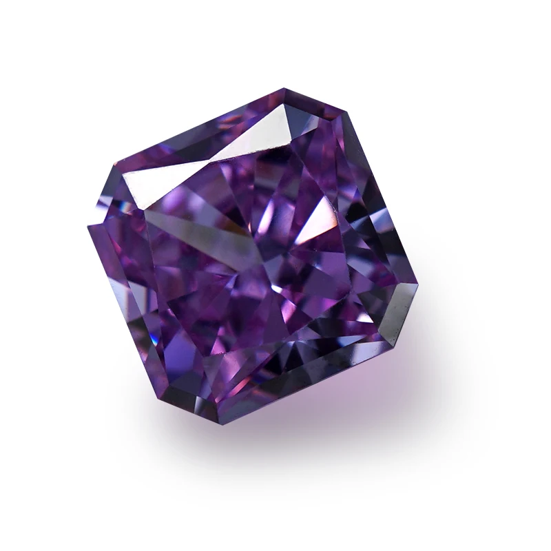 High quality 8A  cz violet blue square carborundum high carbon diamond