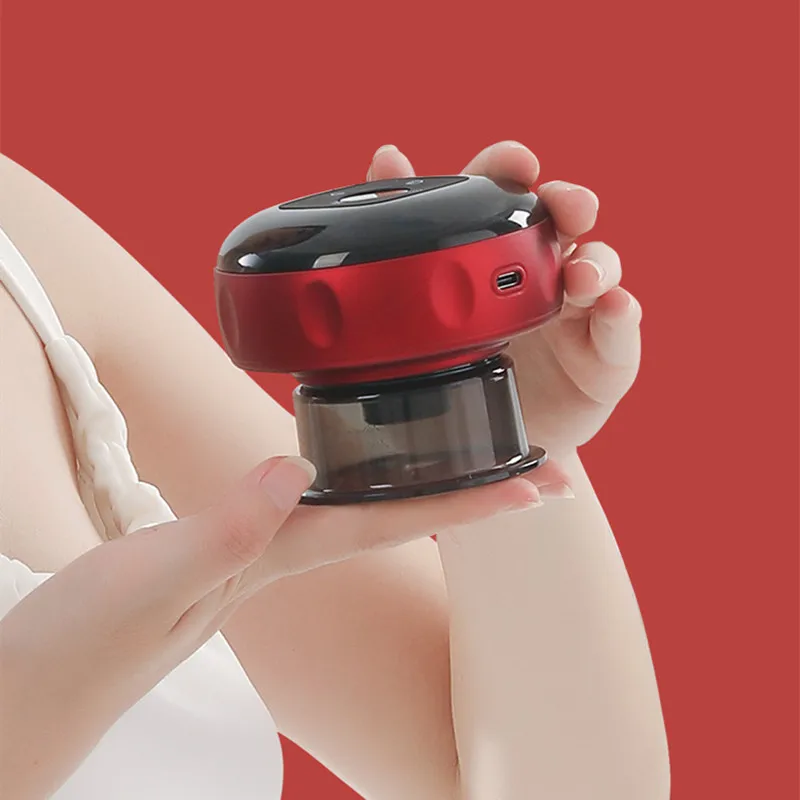 Electric Body Cupping Tool Blue Vacuum Silicone Cupping Equipment Sets Smart Therapy Massage Cupping Machine