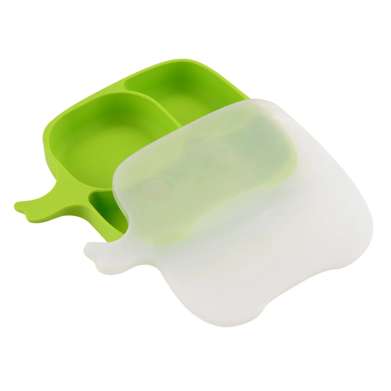 Baby training hands-on ability feeding with suction cup anti-dropping non-slip baby silicone plate