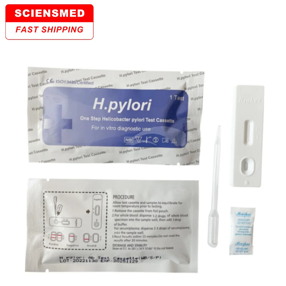 SCIENSMED Test Kit for Helicobacter Pylori Ab Whole Blood Test Cassette