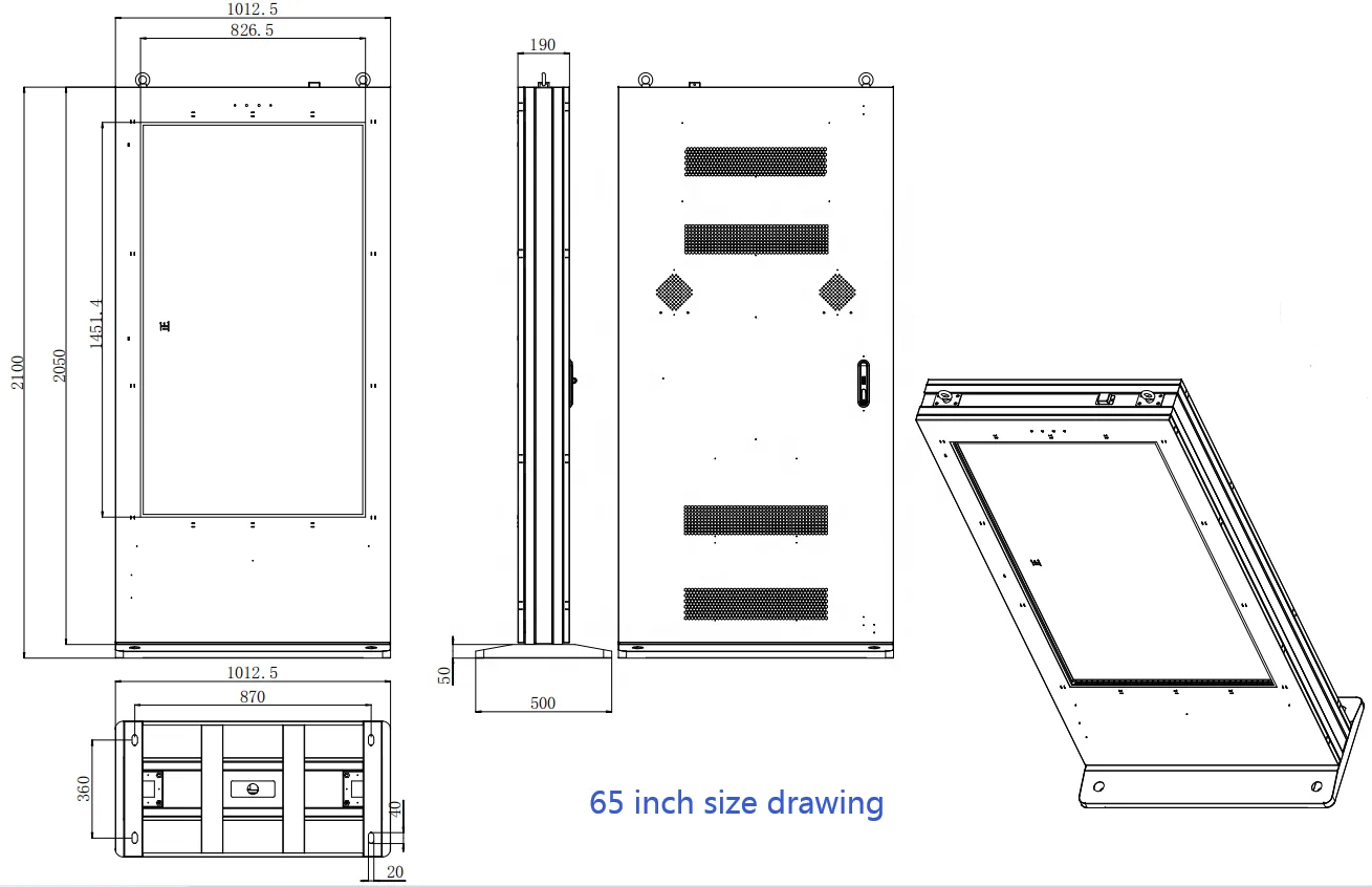 65 Inch Floor Standing Android Network Outdoor Digital  Screen RK3288 advertisement advertising display kiosk stand