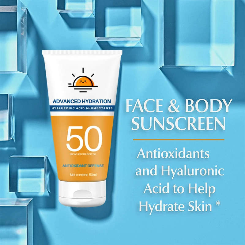 Solar Cream Custom Private Label Sun UV Protection Gel All Skin 50SPF Sun Block Cream