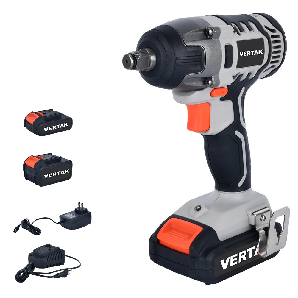 Vertak Electric 20V Lithium Battery Wrench High Torque Cordless Impact Wrench
