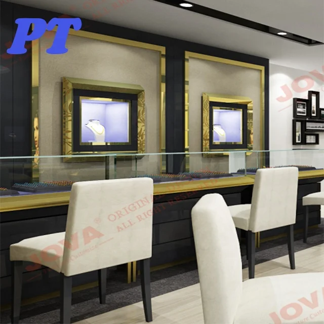 Luxury wall showcase displays for Jewellery Shop Furniture Showroom