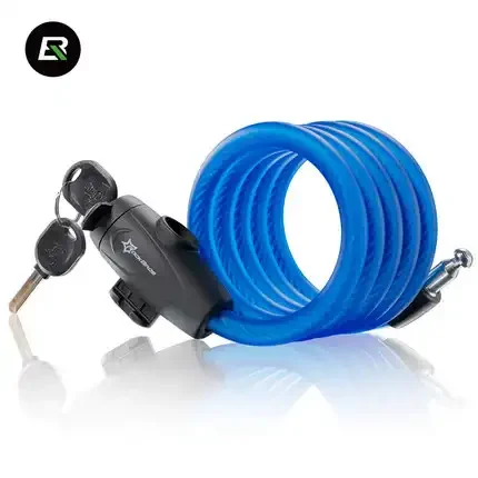 ROCKBROS 1.5m Long Safety 5 Digit Code Combination Steel Bike Bicycle Cable Chain Lock