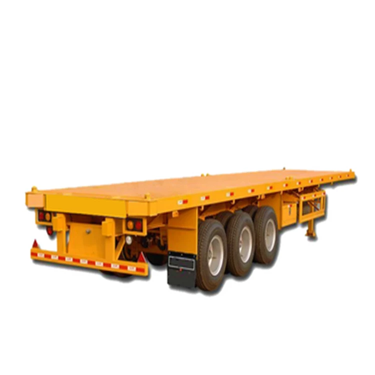3 axle 40ft flatbed container semi trailer with 11r 22.5 tire for sale Africa