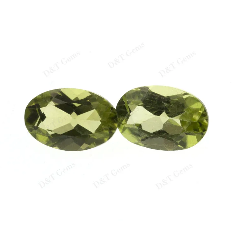 Factory Wholesale Price Natural Peridot Oval Cut 4 X 6 mm Loose Gemstone for Jewelry
