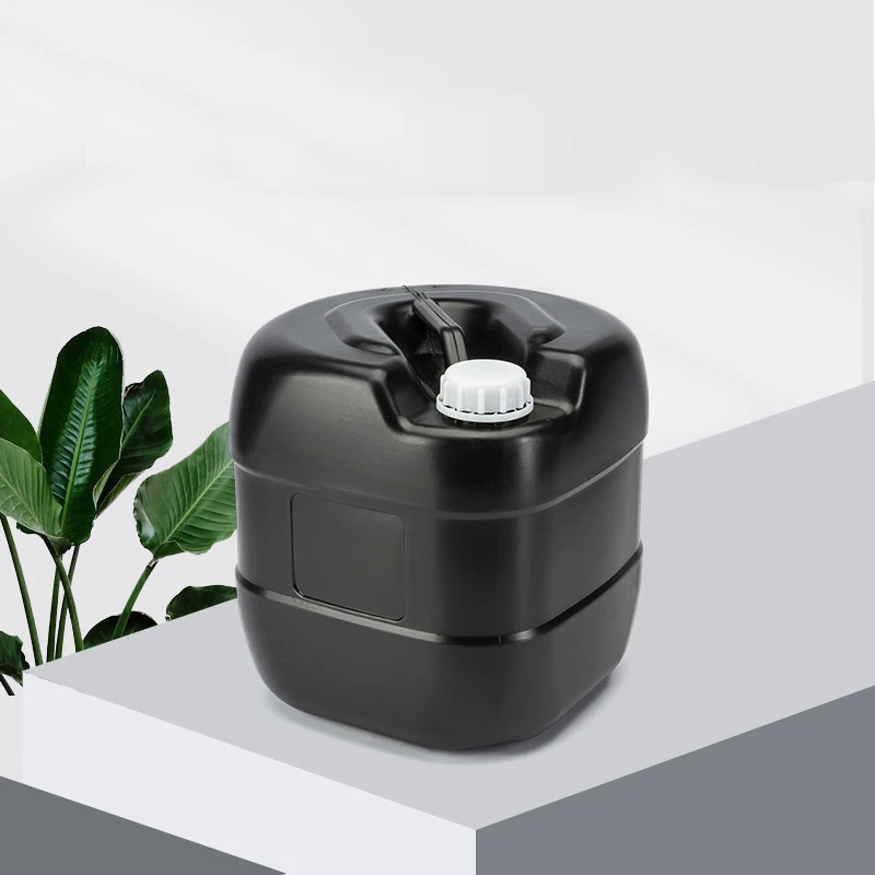 factory food grade black Green blue red gray 20 liter 5 gallon square fuel  hdpe plastic jerry can With anti-theft cover