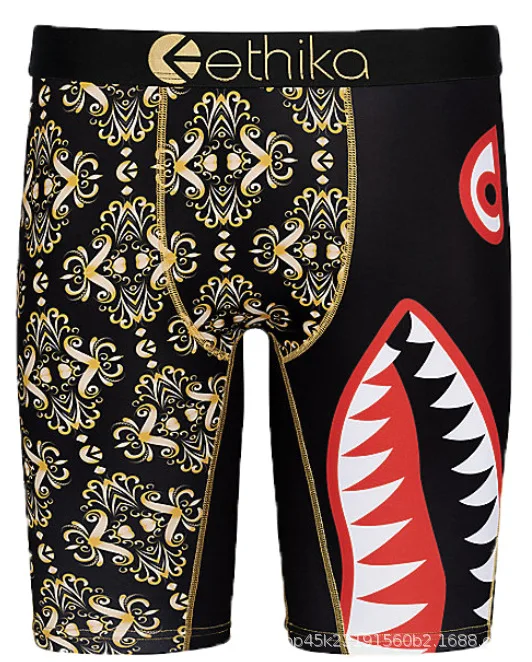 Wholesale custom logo shorts polyester spandex classic boys men boxer briefs underwear