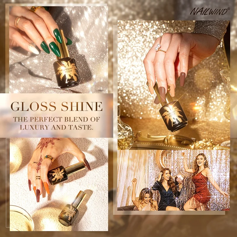 NAILWIND OEM 60 Colors Vegan Gel Nail Polish Kit Private Label Esmalte Varnish Vernis Long Lasting Jelly UV Gel Polish Set 15Ml