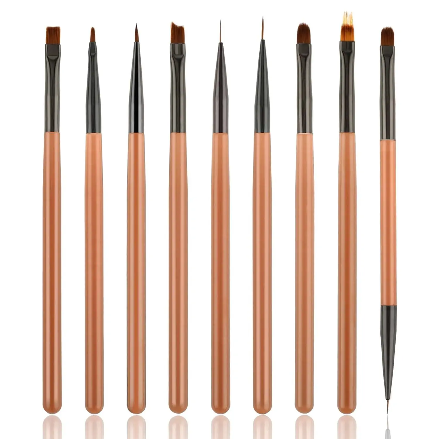 Nail Brush For Manicure Nail Art 9 PCs/Set Acrylic Liquid Powder Carving Gel Brush