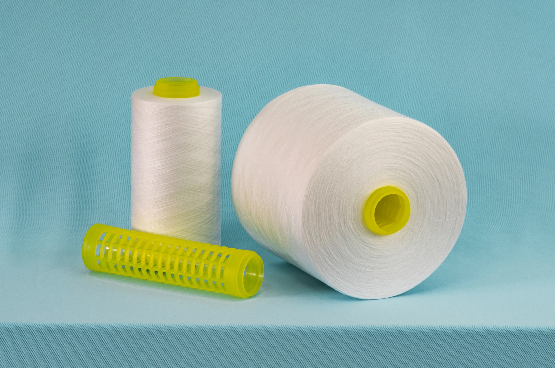 100% polyester industrial sewing thread raw white