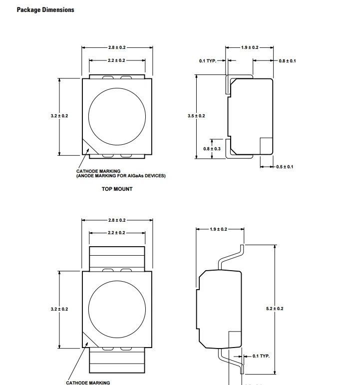  HSMM-A100-S00J1 LED GREEN CLEAR 2PLCC SMD IC электронный чип