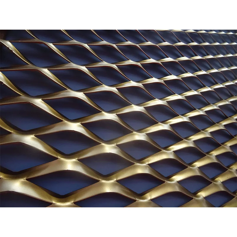 Gold Color Aluminum Metal Mesh Curtain Used for Restaurant