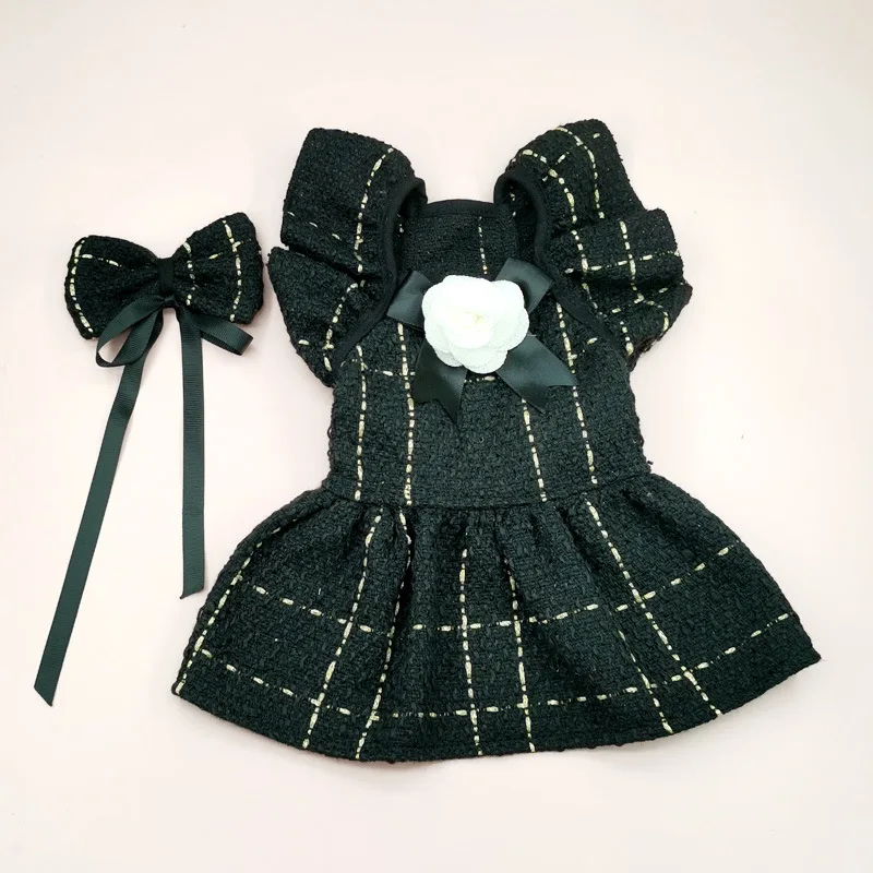 LM0041K New dog plaid dress Pet flower suspender skirt pet party princess dress formal pet clothes