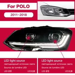 AKD Car Styling  For VW Polo 2011-2018 HeadLight 2022 Style Replacement DRL Daytime lights Lighthouse Projector Facelift