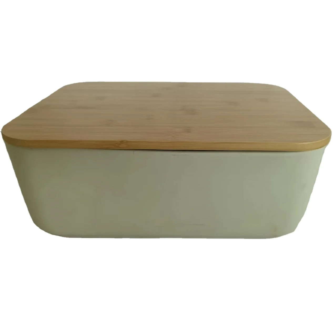2022 new hot sell big ceramics bread box with bamboo lid