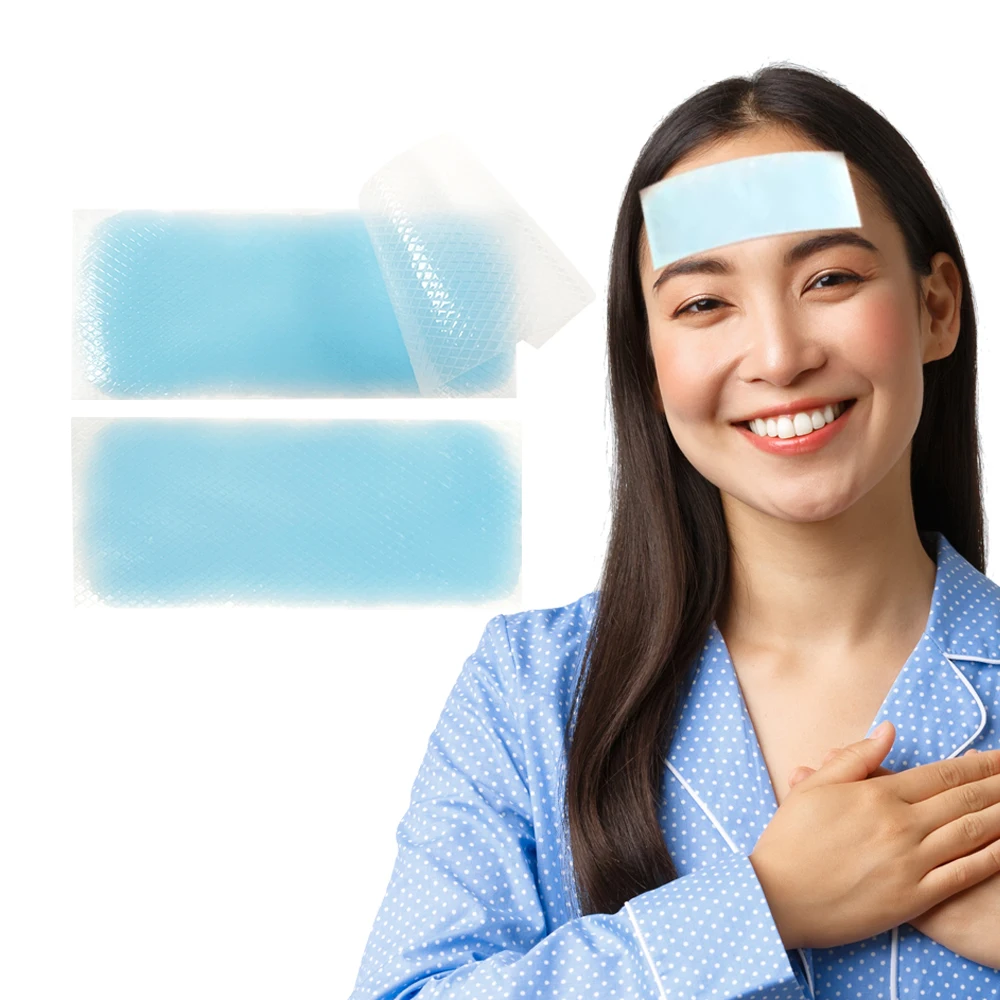 40 Sheets cooling gel patches cooling forehead strips cooling gel sheet for kids adult