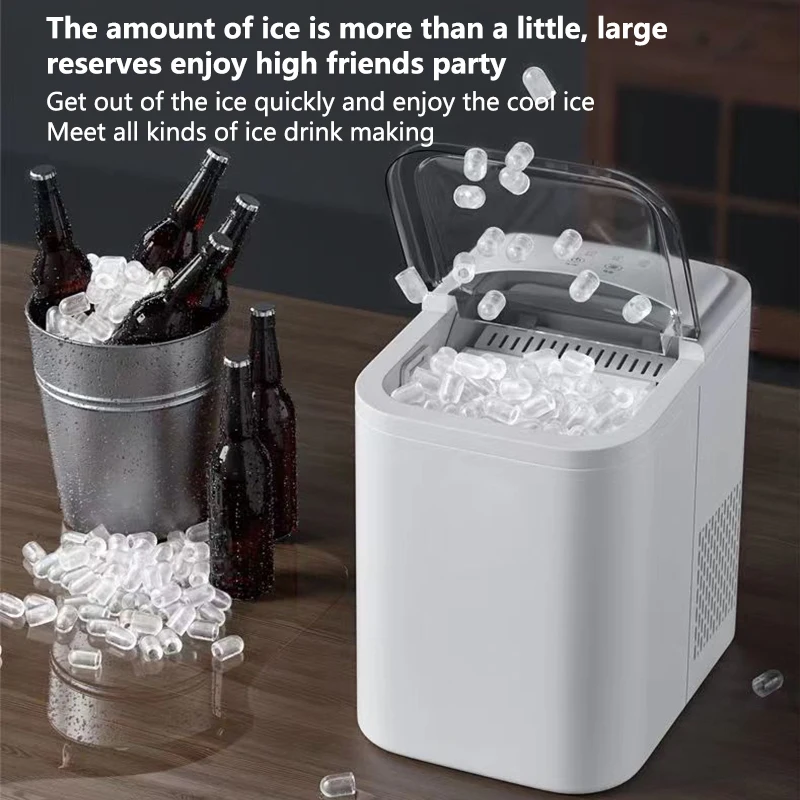 2024 China High Quality New Kitchen Smart Plastic Table Top Electric 220V Instant Mini Bullet Ice Cube Maker Machine