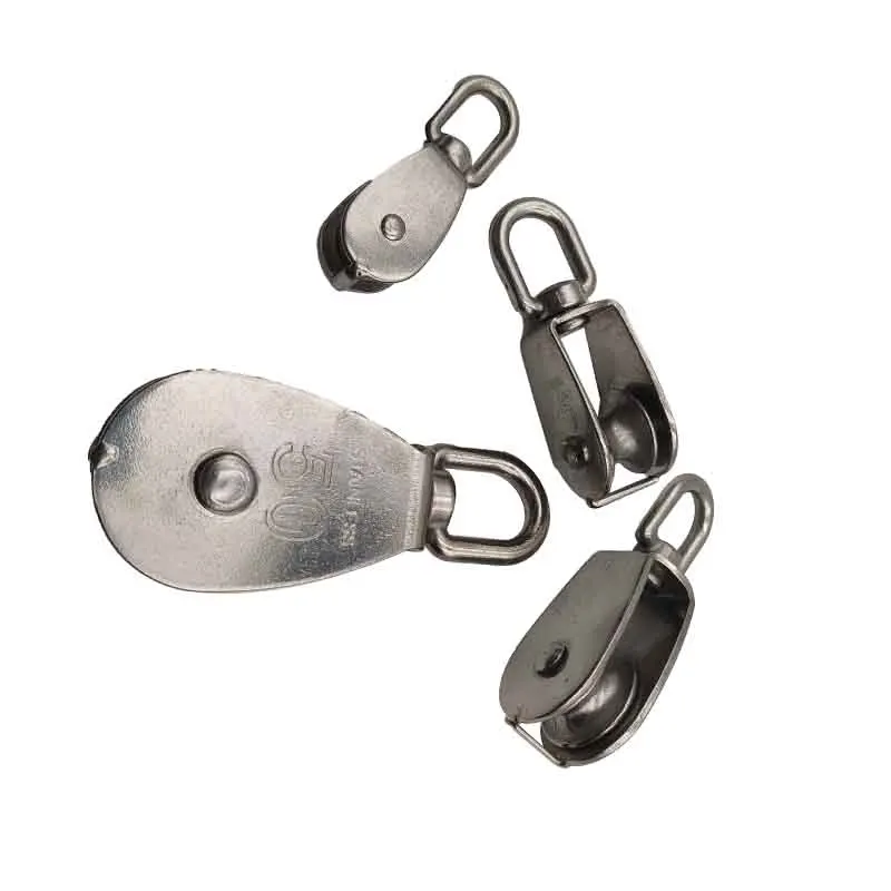 M25 Single Pulley Block Stainless Steel Heavy Duty Hardware Single Wheel Pulley Block
