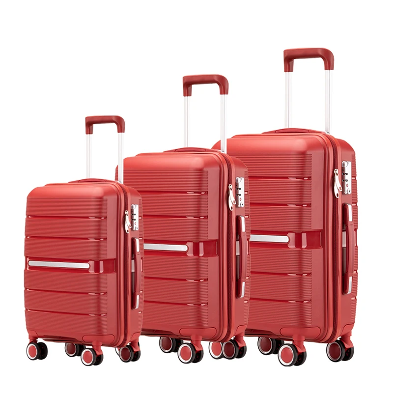 Fashionable Classic High Grade PP 3 Pieces Set 20/24/28 Inch Baggage Wholesale Suitcase Travel Trolley Luggage