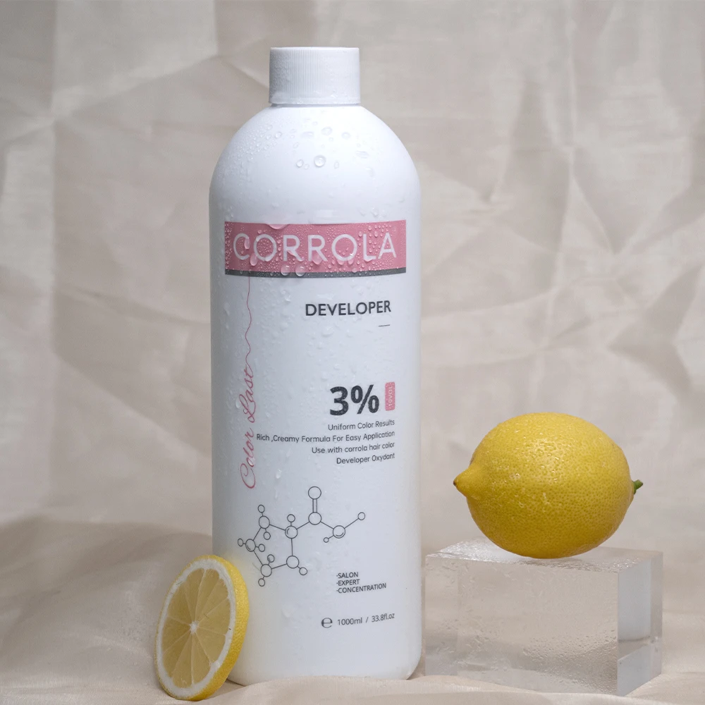 CORROLA Private Label OEM ODM 1000 ml Hair Peroxide Cream Professional Hair Color Developer 3% 6% 9%12%