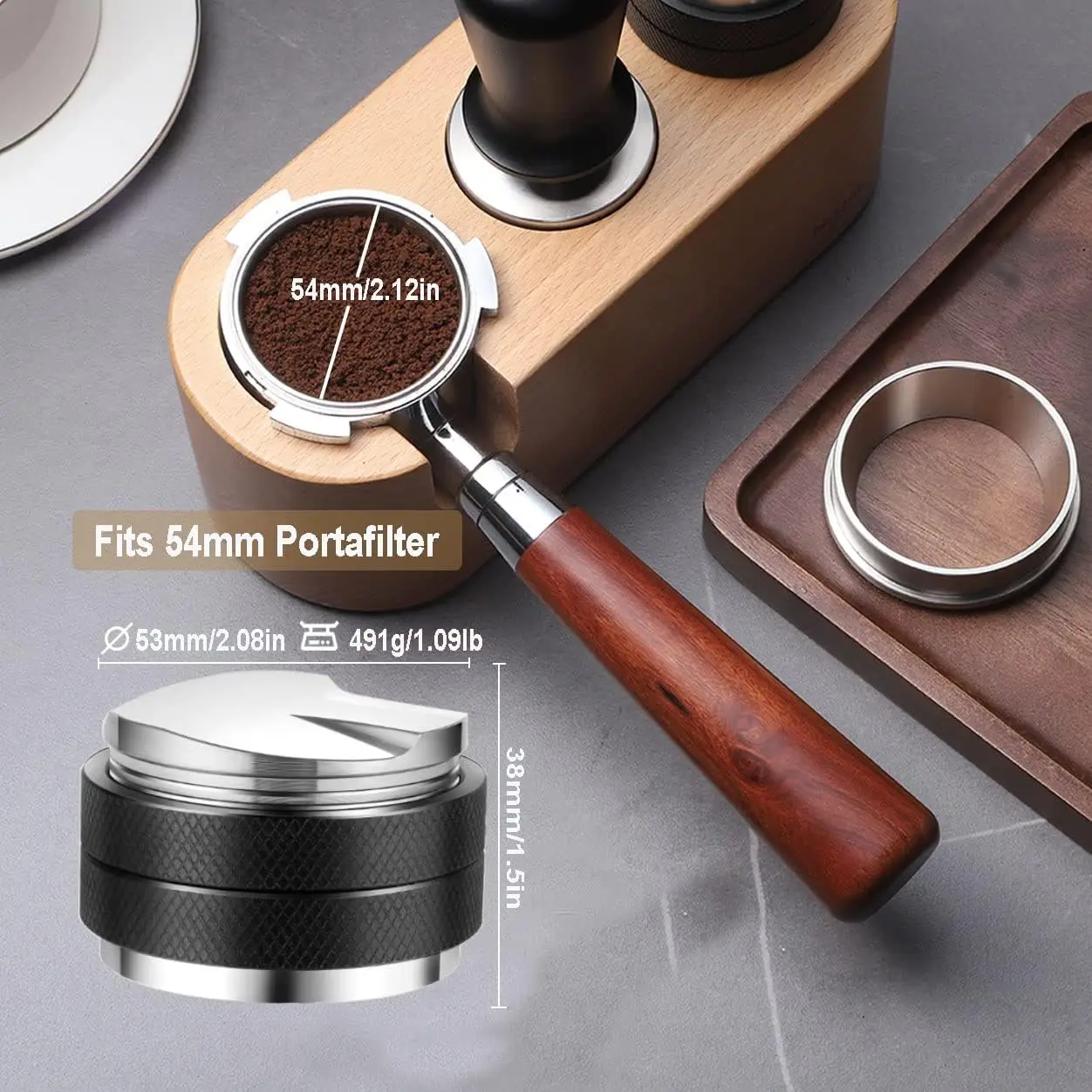 Распределитель кофе 53 мм с двойной головкой подходит для регулируемой глубины рук эспрессо