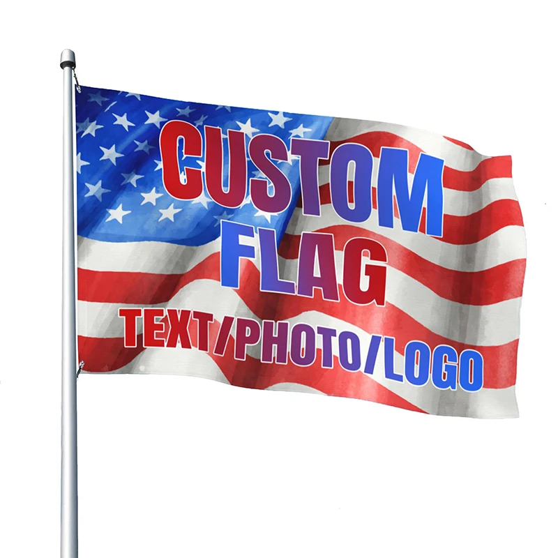 Custom Dye Sublimation Printed Advertising Flag Banner Polyester Flying 3ft X 5ft Country