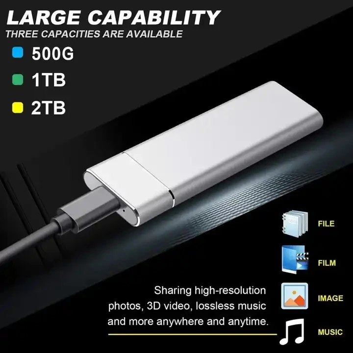 Portable 1TB 2TB SSD 4TB 16TB 120gb High Speed 8TB External Storage Hard Disks For Laptops External Hard Drive Type-C USB 3.1