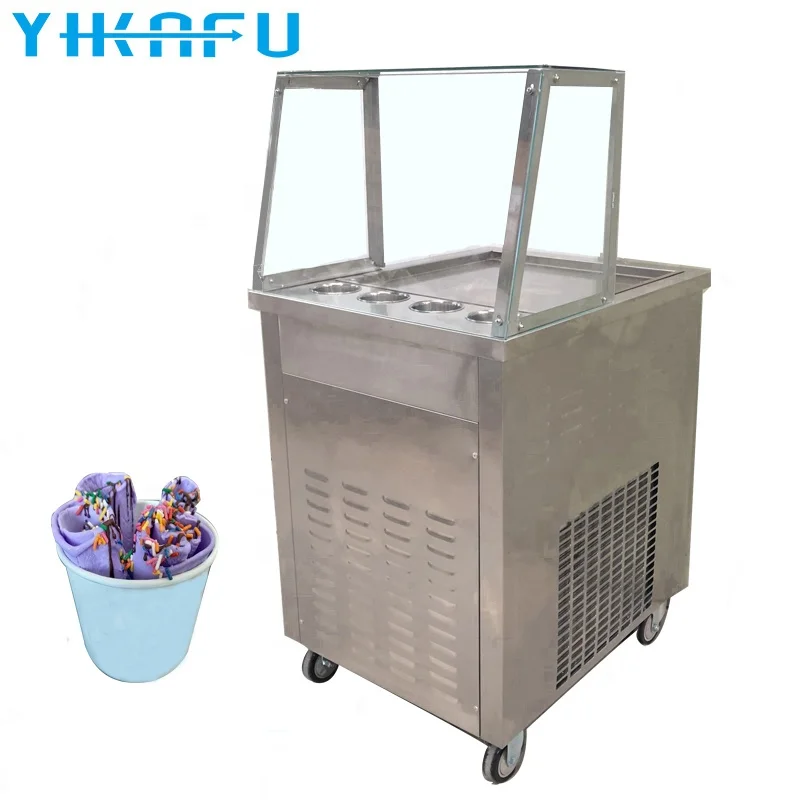 Wholesale Price Snacks Fried Roll Ice Cream Machine Fried Yogurt Machine Commercial Ice Cream Roll Machine