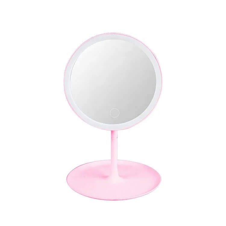 Wholesale Cosmetic Mirror Desktop LED Makeup Mirror for Travel Use vanity table with led light makeup mirror with led lig