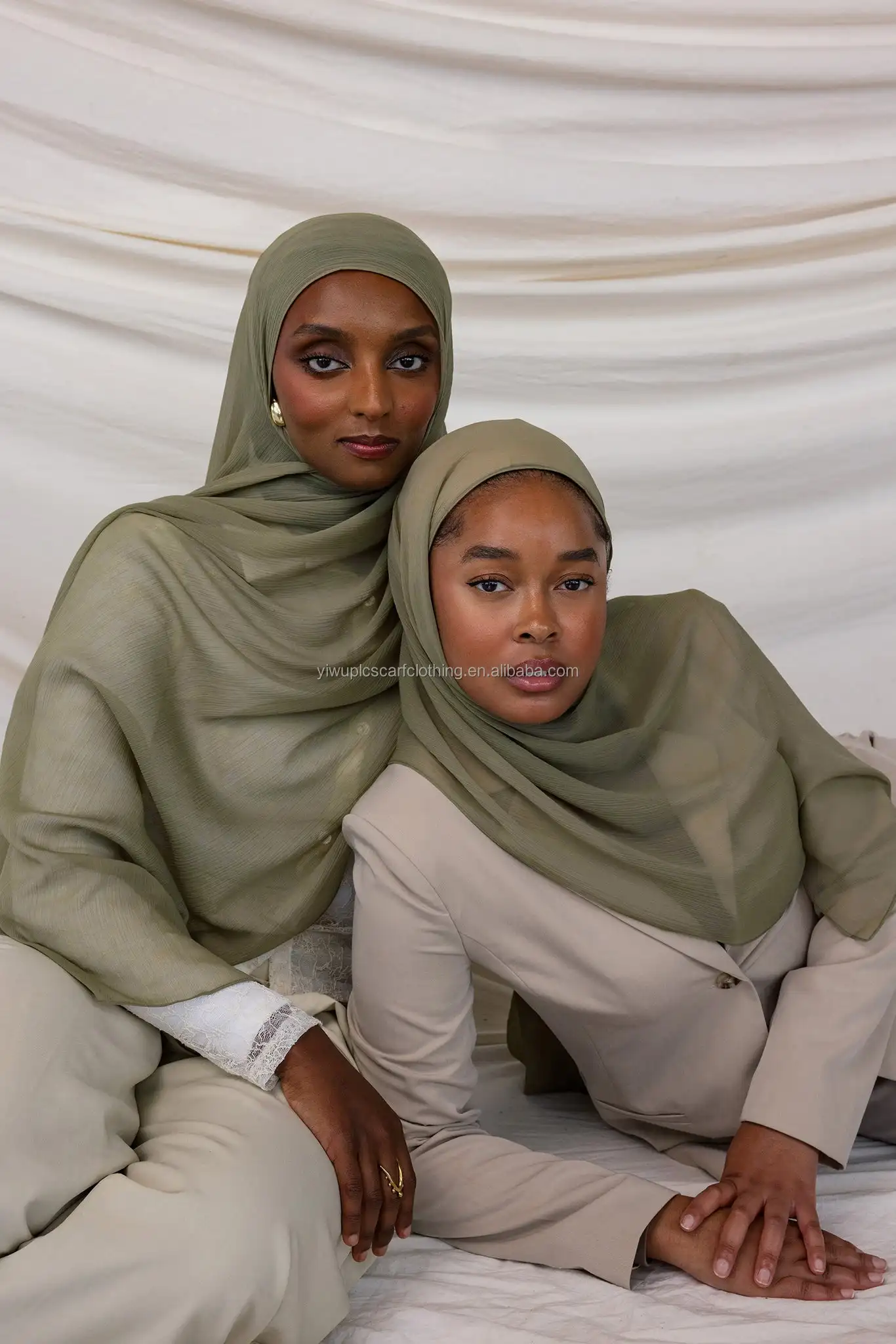 2024 Chiffon Crinkle Women Hijab Light Weight Scarf Chiffon Wrinkles Scarves Shawl Muslim Chiffon Material