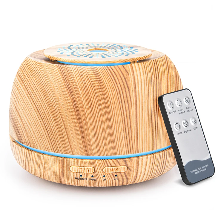 300ml Mini Air Humidifier Ultrasonic Diffuser Wood Grain USB Aroma Diffuser With Remote Control