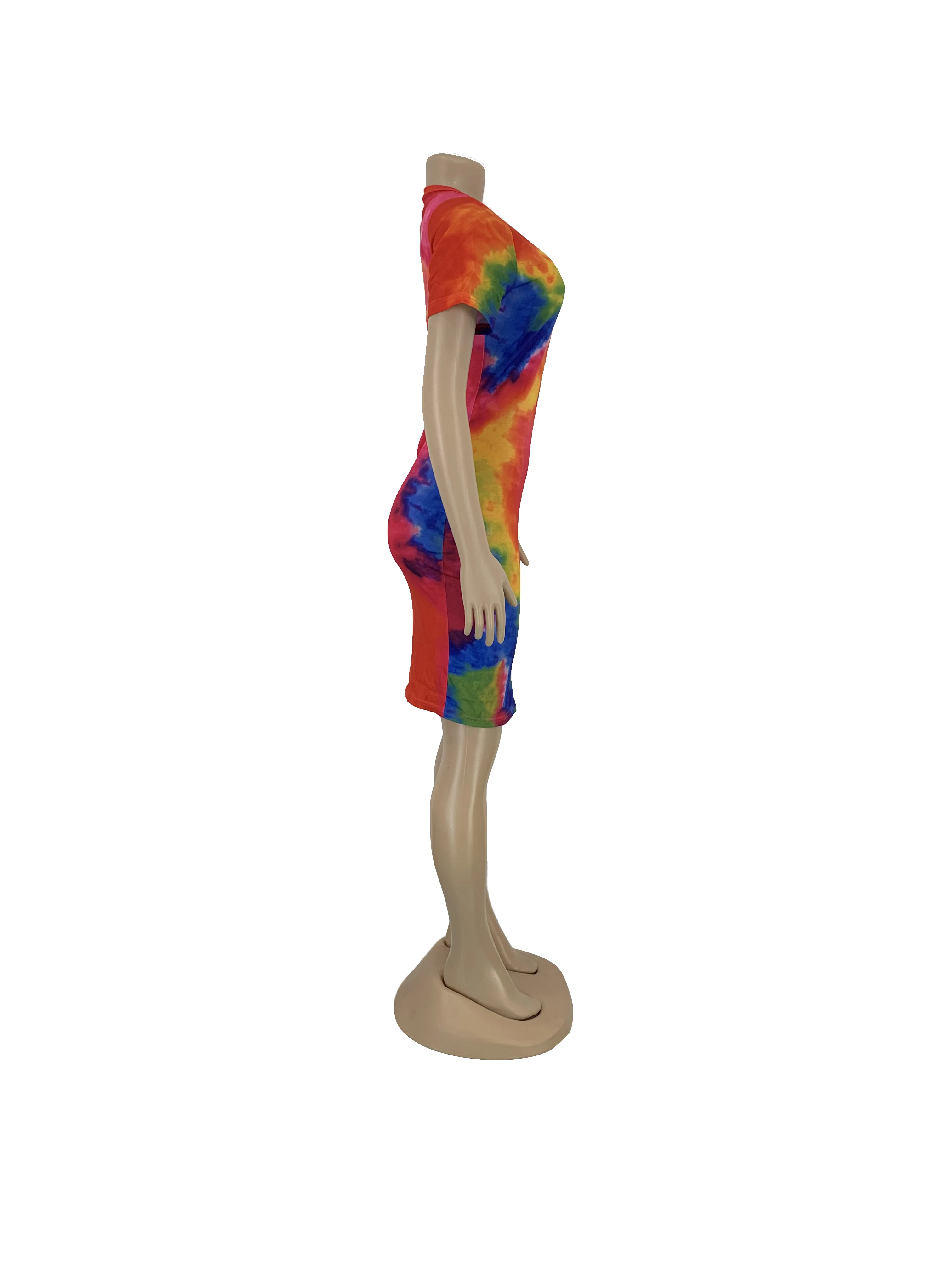 
Wholesale cute tie dye Tight Sexy Dress 