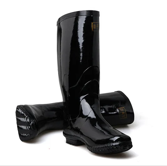 3539 Black Tall Rubber Fishing Boots Agricultural Wellies Boots For Garden Work
