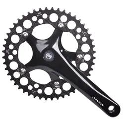 JIANKUN Fixie Bike Components Crank 46T 48T 50T 52T 53T 170mm Track Cycle CNC Fixed Gear Bicycle Parts Fixie Bicycle Crankset