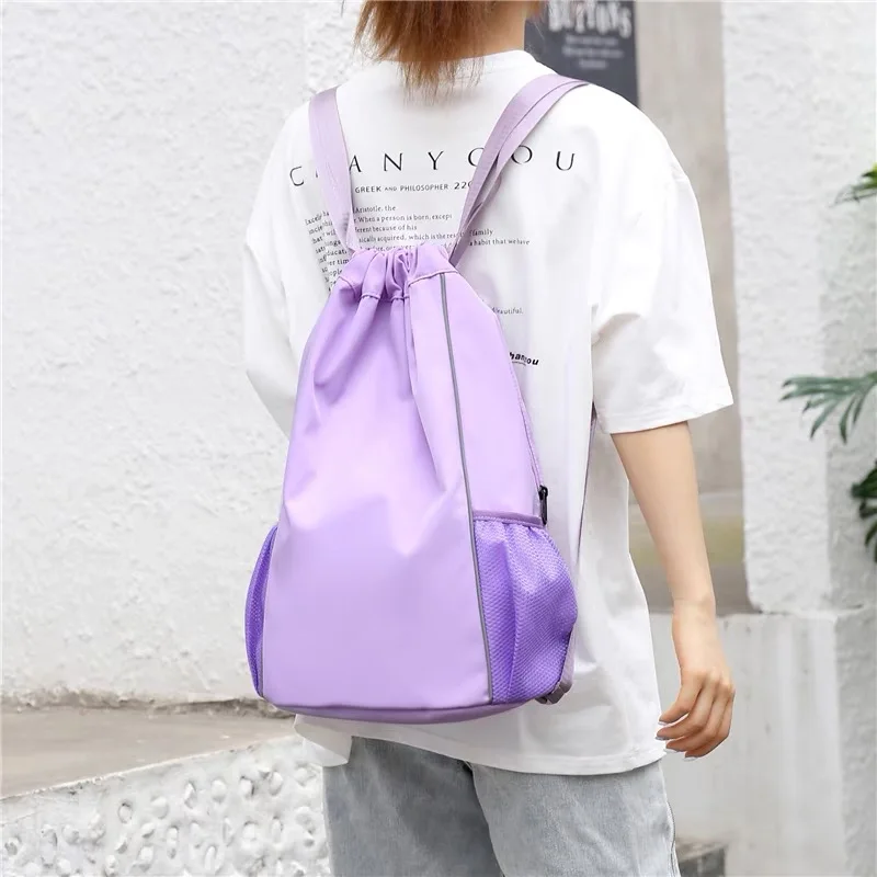 Custom Logo Bags  Polyester Drawstring 210D Sports Backpack Promotional Bag Custom printing colors Drawstring Bags Waterproof