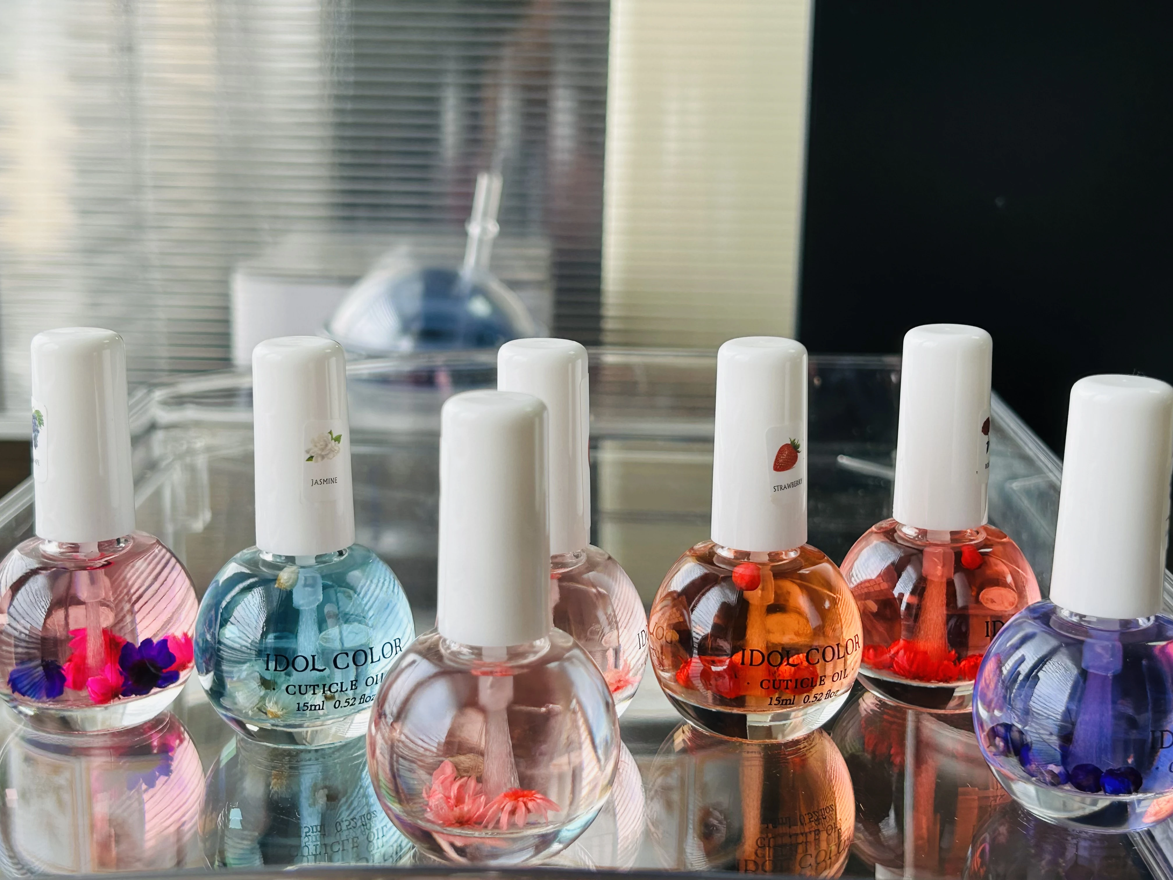 Beauty Care Cuticle Oil Repair Nail Salon Fruits Cuticle Revitalizer Oil Pen Nail Care Polish Serum Nail Art Gel with Dry Flower