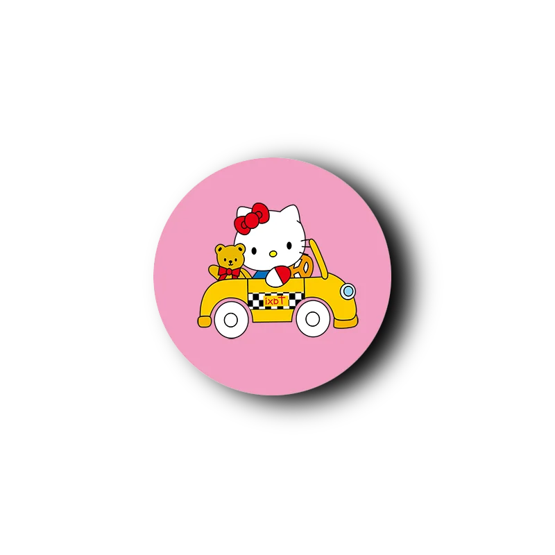 Customize Logo UV Printing Blank Grip Holder Poppings Socket Lovely Cartoon Kitty Cell Phone Sockets Promotional Gifts Wholesale