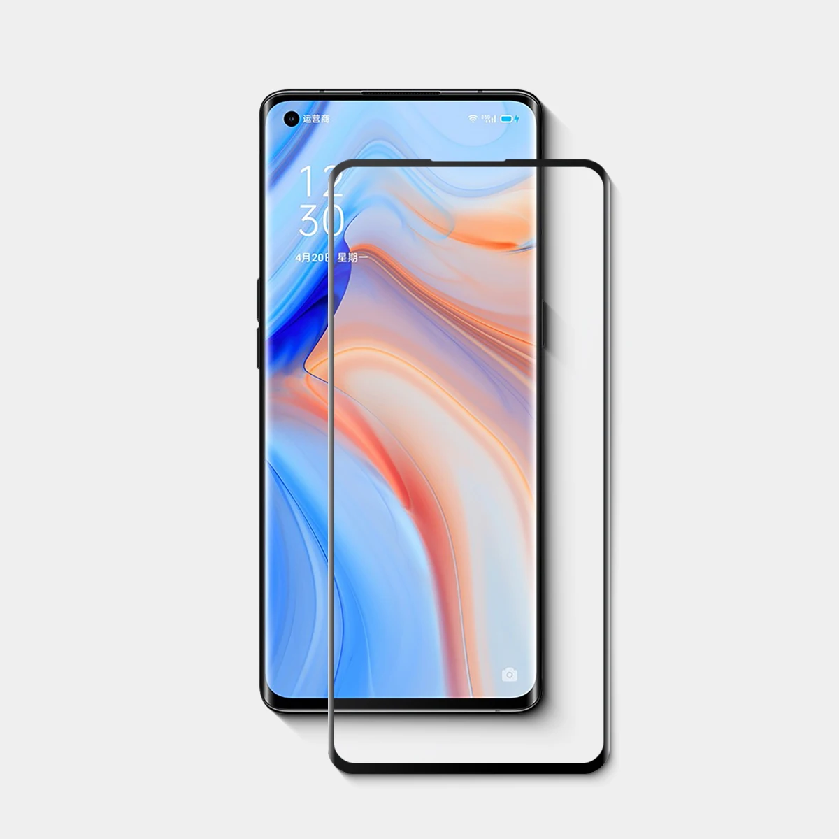 2.5D Закаленное стекло для мобильного телефона Oppo Reno 4 защита экрана с инструментами очистки